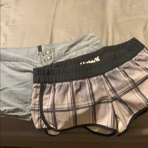2 pair of women’s surf shorts